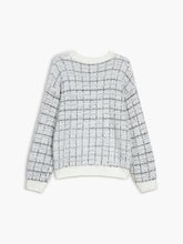 Checkered Tweed Sweater